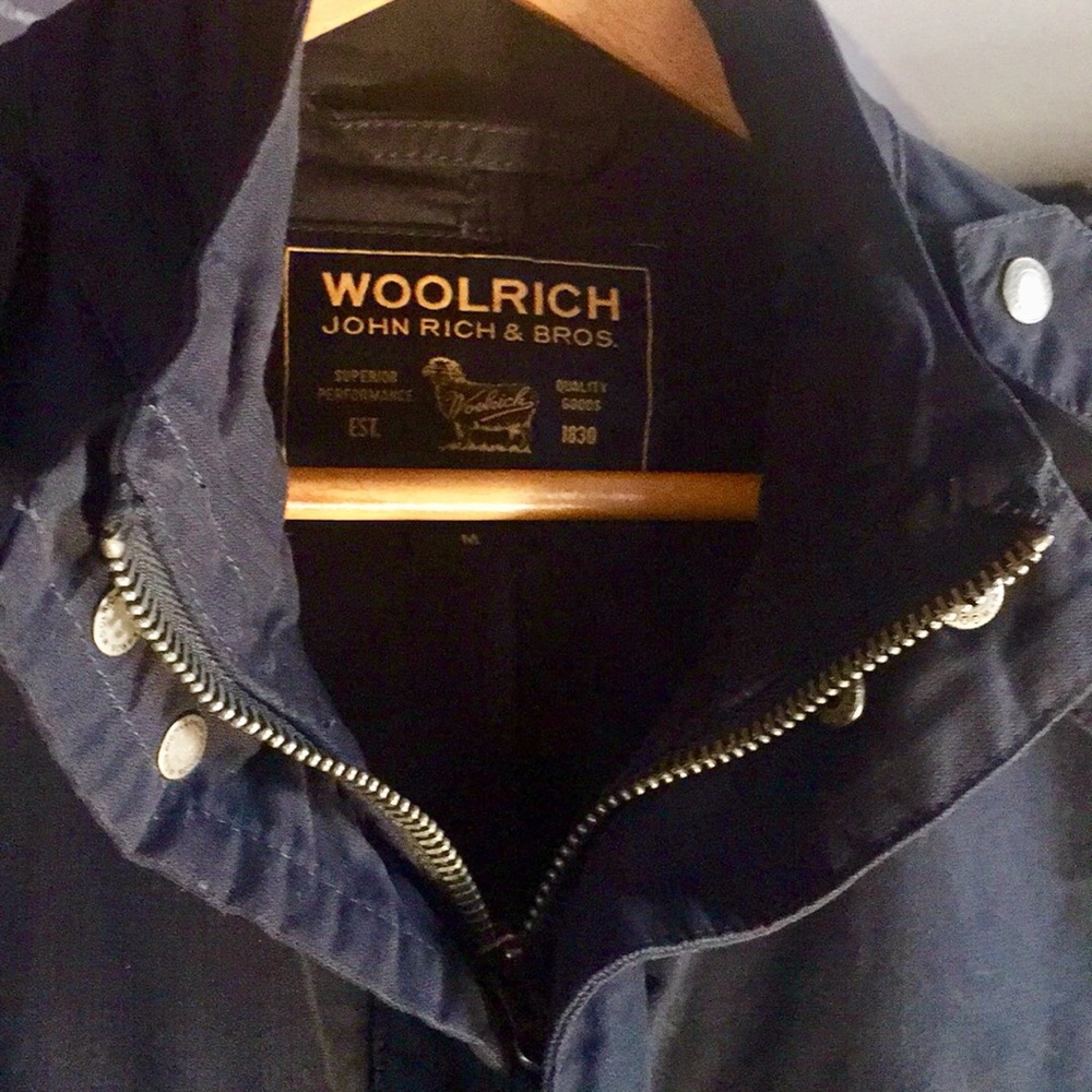 Woolrich Medium Navy Blue Jacket Made in Italy